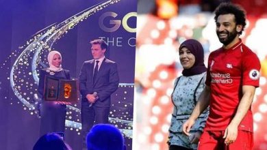 5 مشاهد تصدرتها زوجة محمد صلاح أبرزها جائزة القدم الذهبي