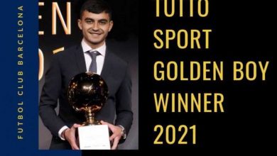 رسميًا بيدري يفوز بجائزة الفتى الذهبي لعام 2021